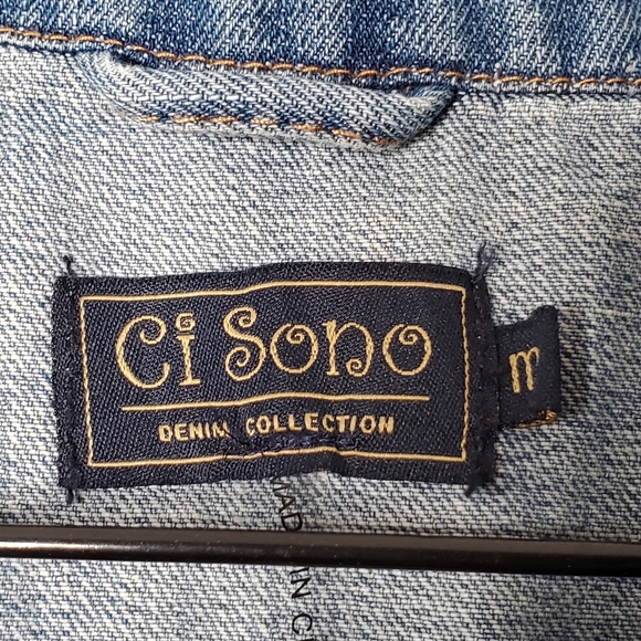 Ci Sono Girls Denim Vest Size M - Picture 3 of 6